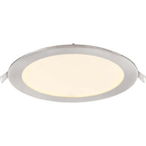 LED Einbauleuchte, Aluminium Druckguss, nickel-matt, Opal