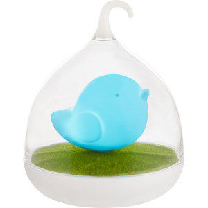LED Tischleuchte, Vogel, Touchdimmer, blau, H 17 cm, AMPATO