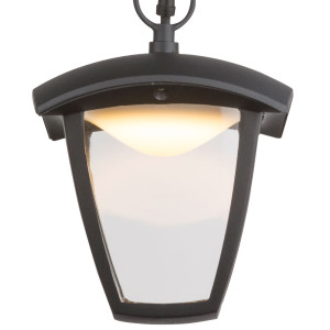 LED Außen Hängeleuchte, Alu schwarz, DELIO