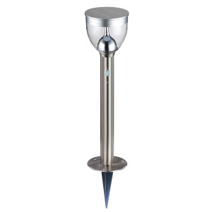 LED Solar Steckleuchte, grau, 2-Stufen, Bewegungsmelder, H 55 cm