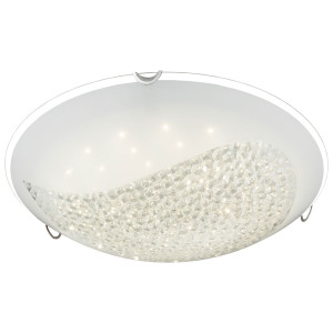 LED Deckenleuchte, Glas, Kristall, klar, rund, 40 cm, TORY