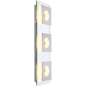 LED Wandleuchte, verspiegelt, silber H 50 cm