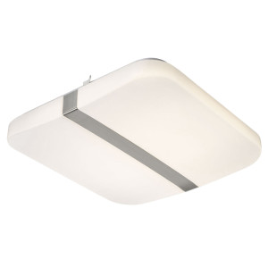 LED Deckenleuchte, chrom, quadrat, L 33,5 cm