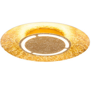 LED Deckenleuchte, gold, weiß patiniert, 50 cm, TABEA
