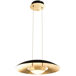 LED Hängeleuchte schwarz, gold 40 cm, ÄTNA