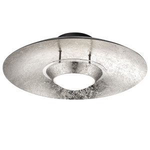 LED Hängeleuchte, silber-metallic, weiß, 40 cm, ÄTNA