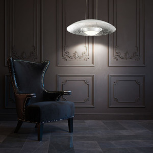 LED Hängeleuchte, Metall, silber-metallic, satiniert