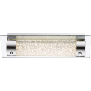 LED Wandleuchte, Metall, Chrom, Glas, Kristalle