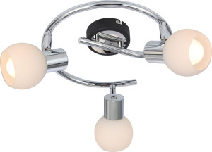 Rondell Deckenlampe, Chrom , bewegliche Spots VISOKE