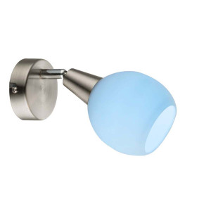 RGB LED Wandleuchte, Fernbedienung, Spot verstellbar, Glas
