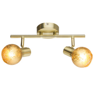 Deckenleuchte, Glas, gold, Messing, Spots beweglich, TIGRE