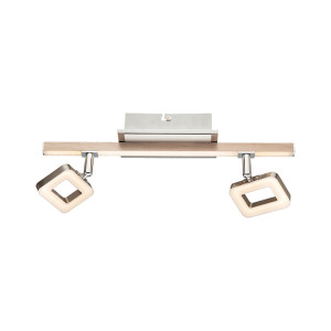 LED Deckenleuchte, Chrom, Spots beweglich, L 38 cm