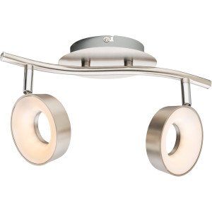LED Deckenleuchte, nickel-matt, Spots beweglich