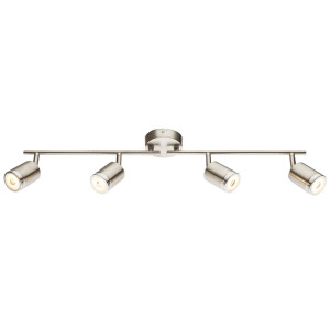 LED Deckenleuchte, Chrom, nickel-matt, Spots beweglich L 67 cm