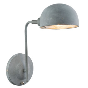 Wandleuchte, betonfarben, verstellbar, H 30 cm