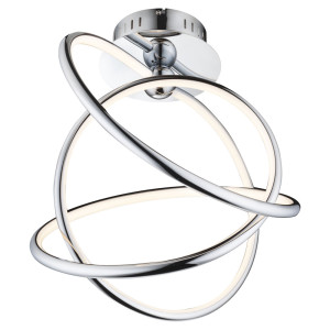 LED Deckenleuchte, Metall, Chrom