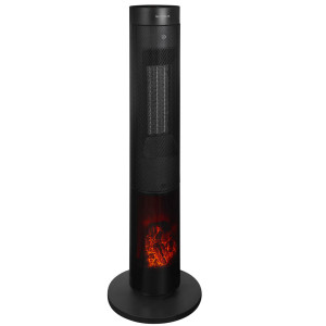 Heizlüfter in Säulenform, schwarz, mit Fernbedienung BONFIRE