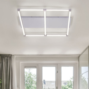 LED Deckenleuchte, Stab-Design, silber, L 77,8 cm