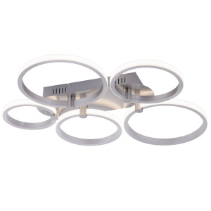 LED Deckenleuchte mit 5 Lichtringen, L 66cm, JOHANNA