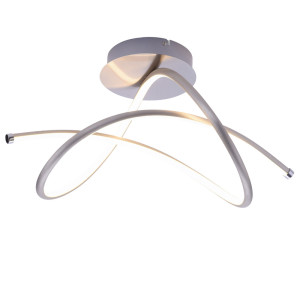 LED Deckenleuchte, geschwungen, silber, Länge 51 cm