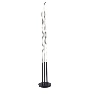 LED Stehlampe, Wellen Design, schwarz, Höhe 150 cm