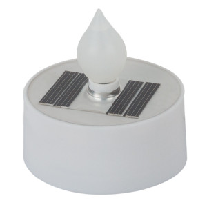 3er Set LED Solar-Teelichter, Feuer-Effekt, 5,5 cm