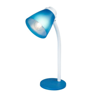 Tischleuchte, Schalter, Kabel 1,5m, blau, weiß
