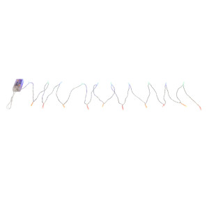 RGB Lichterkette, transparent, 20x LED,  L 190 cm