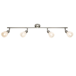 Deckenleuchte, geeist, Spots verstellbar, L 80 cm