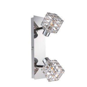 LED Wandlampe, Chrom, Aluminiumgeflecht, Spot