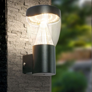 LED Außen Wandleuchte, Metall, Aluminium Druckguss, IP44