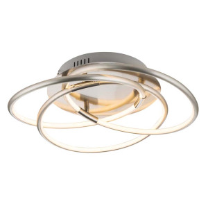 LED Deckenleuchte, nickel matt, Ring Design, 50 cm, BARNA