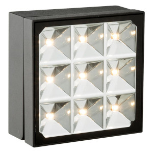 LED Außenleuchte, ALU, Glas, beweglich, BOLTON