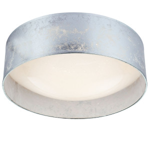 LED Deckenlampe, Blattsilber, weiß, 40 cm, Textil