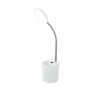 LED Tischleuchte, weiß, Flexo, inkl. Stifthalter, H 49 cm