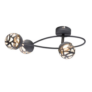 LED Strahler OHIO, grau, Spots mit Dekorstanzungen,