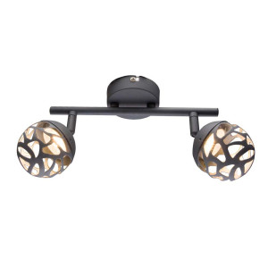 LED Deckenleuchte, Metall, grau, silber-metallic, Spots