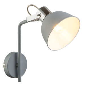 Wandleuchte, grau, beweglicher Spot, Höhe 26 cm, GERDA