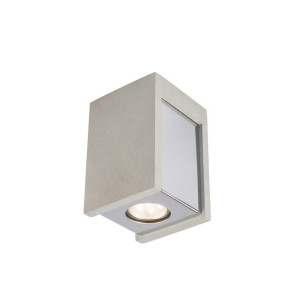 Aufbaustrahler, Beton Optik, Chrom, grau, L 10 cm
