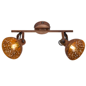 Deckenlampe, rostfarben, Spots verstellbar, L 35 cm, CELINE