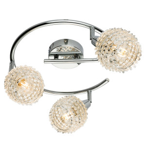 Deckenlampe, Rondell, Kugel-Spots verstellbar, 29 cm, DAXOS