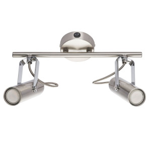 LED Deckenleuchte, Chrom, Spots beweglich, L 30 cm, MIRRI