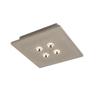 LED Deckenlampe, grau, Beton, Chrom,  TIMO