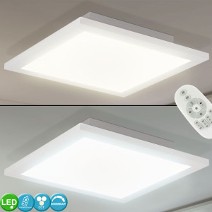 LED Deckenlampe, Einbau-Aufbau, dimmbar, CCT, Fernbedienung