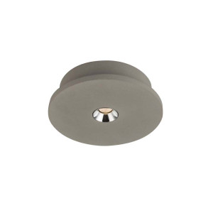 LED Deckenleuchte, Metall, Chrom, Beton, grau