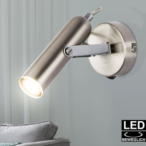 LED Wandleuchte, Chrom, Spot verstellbar H 16,5 cm