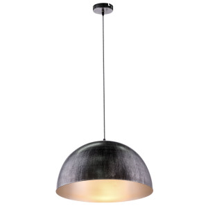 Pendelleuchte, schwarz-matt, silber, 40 cm, SANDRA