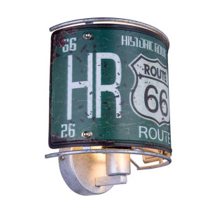 Wandlampe, Nummernschild Design 1x Route 66, USA