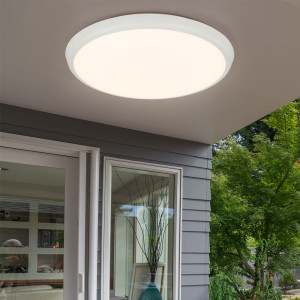 LED Deckenleuchte, Opal, weiß, Bewegungsmelder, IP65