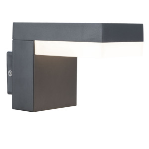 LED Wandleuchte aus Edelstahl, Anthrazit, Höhe 12,5 cm